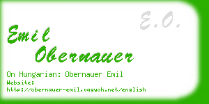 emil obernauer business card